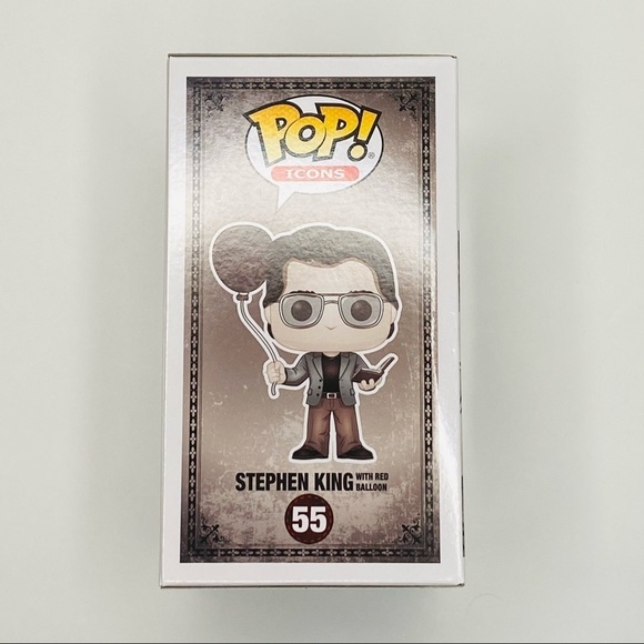 Funko POP! Icons Stephen King with Red Balloon #55 [Black and White] Exclusive - Picture 2 of 6